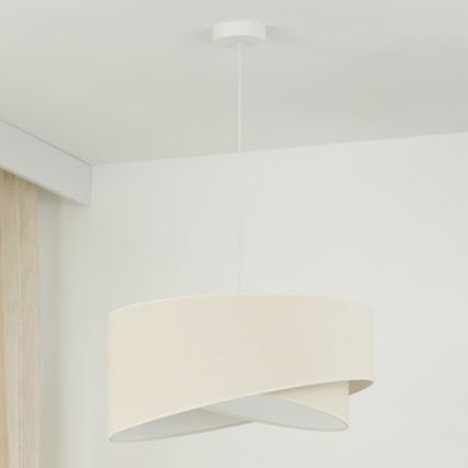 Brilagi - Lámpara LED colgante LYRA 1xE27/15W/230V color crema/blanco