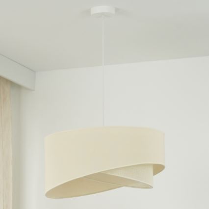 Brilagi - Lámpara LED colgante LYRA 1xE27/15W/230V color crema