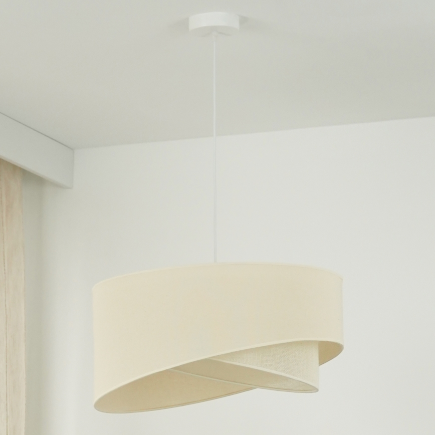 Brilagi - Lámpara LED colgante LYRA 1xE27/15W/230V color crema