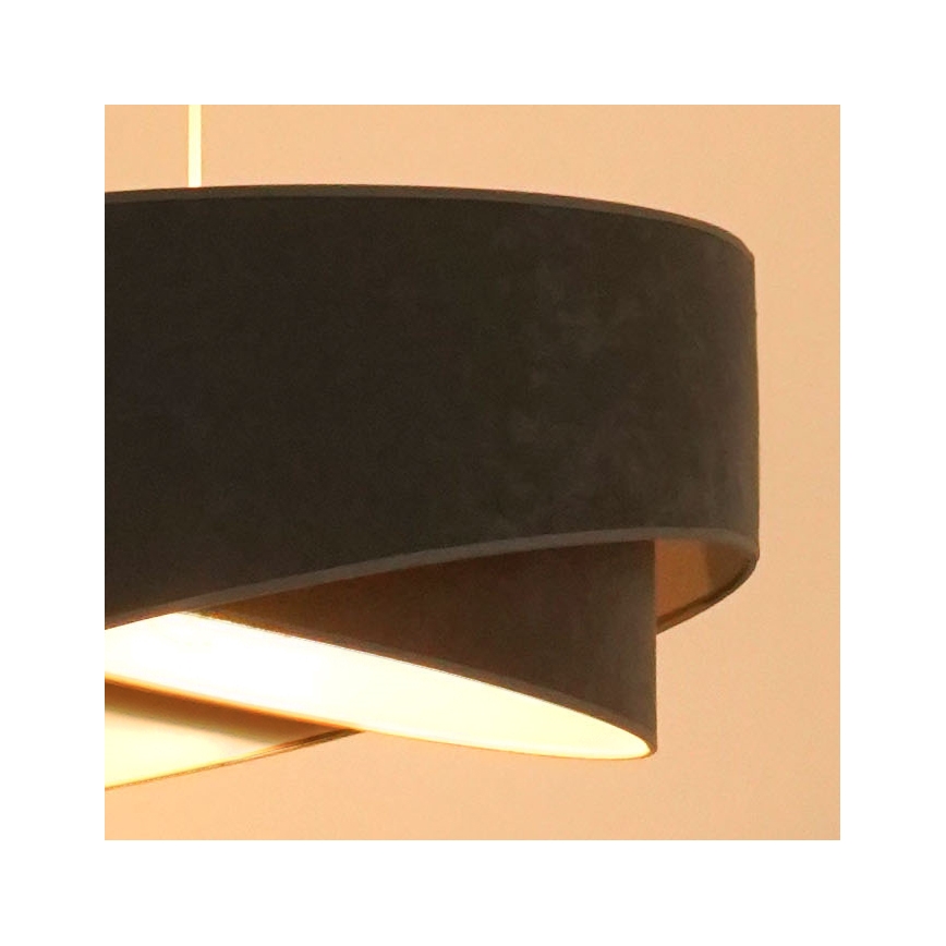 Brilagi - Lámpara LED colgante LYRA 1xE27/15W/230V gris/blanco