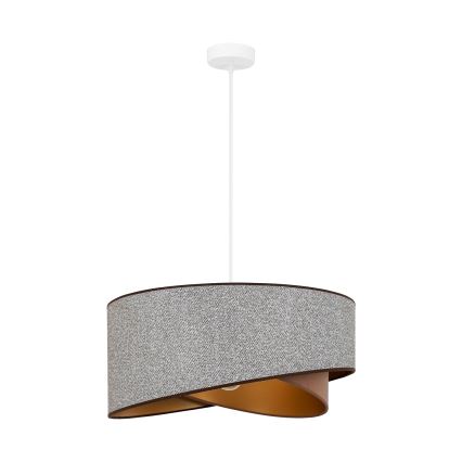 Brilagi - Lámpara LED colgante LYRA 1xE27/15W/230V gris/color crema/dorado