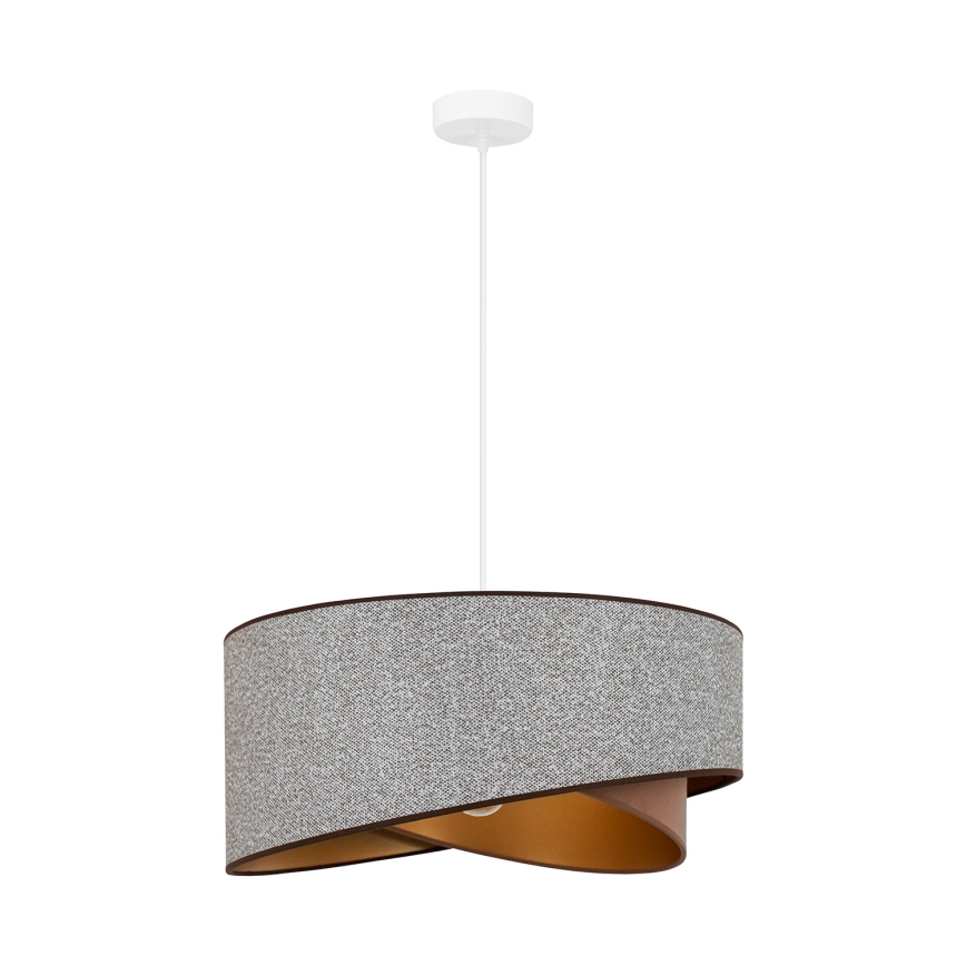 Brilagi - Lámpara LED colgante LYRA 1xE27/15W/230V gris/color crema/dorado