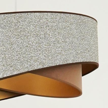 Brilagi - Lámpara LED colgante LYRA 1xE27/15W/230V gris/color crema/dorado
