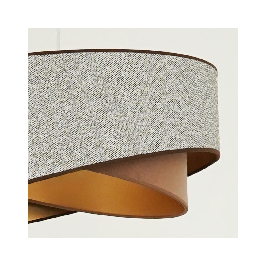 Brilagi - Lámpara LED colgante LYRA 1xE27/15W/230V gris/color crema/dorado