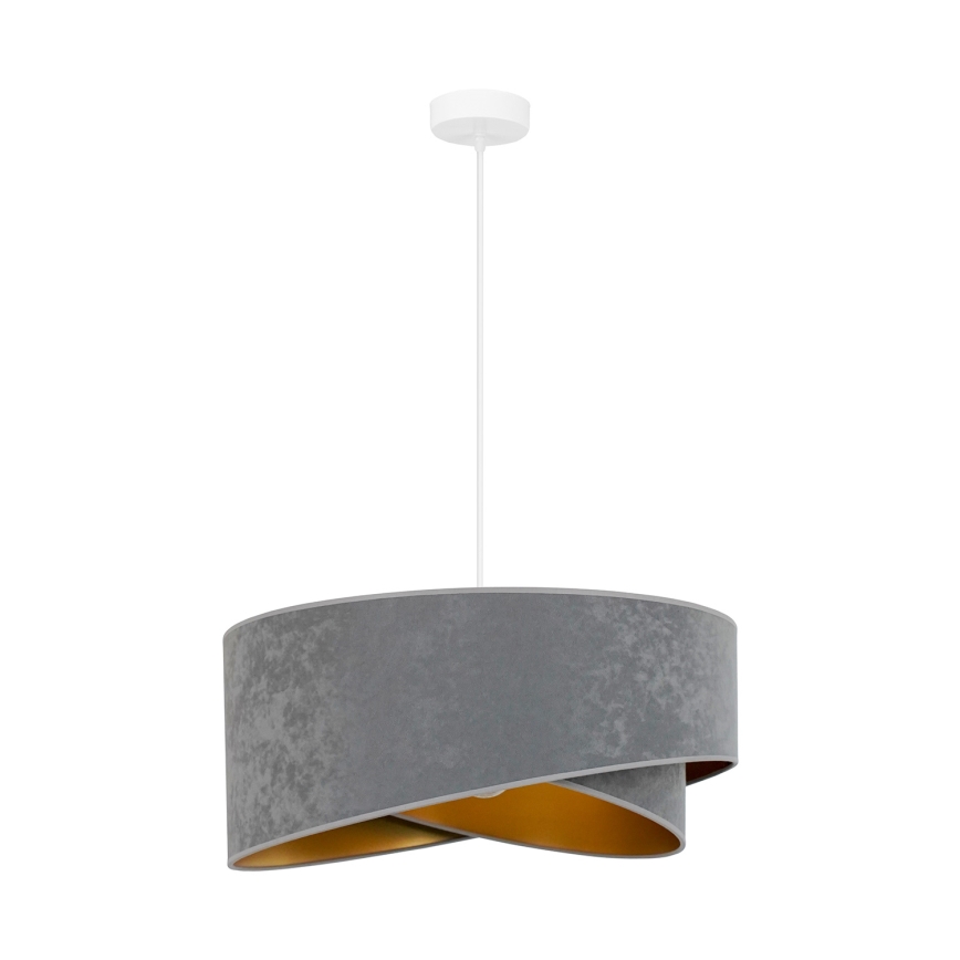 Brilagi - Lámpara LED colgante LYRA 1xE27/15W/230V gris/dorado
