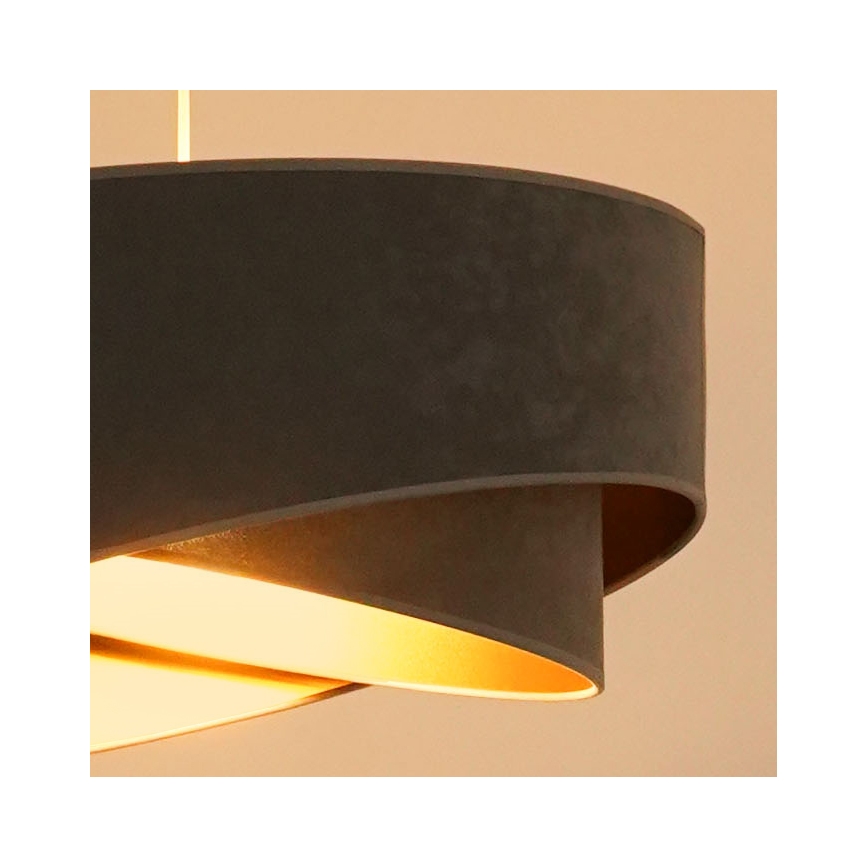 Brilagi - Lámpara LED colgante LYRA 1xE27/15W/230V gris/dorado
