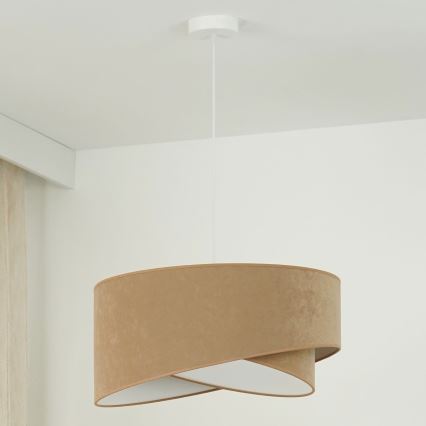 Brilagi - Lámpara LED colgante LYRA 1xE27/15W/230V marrón/blanco
