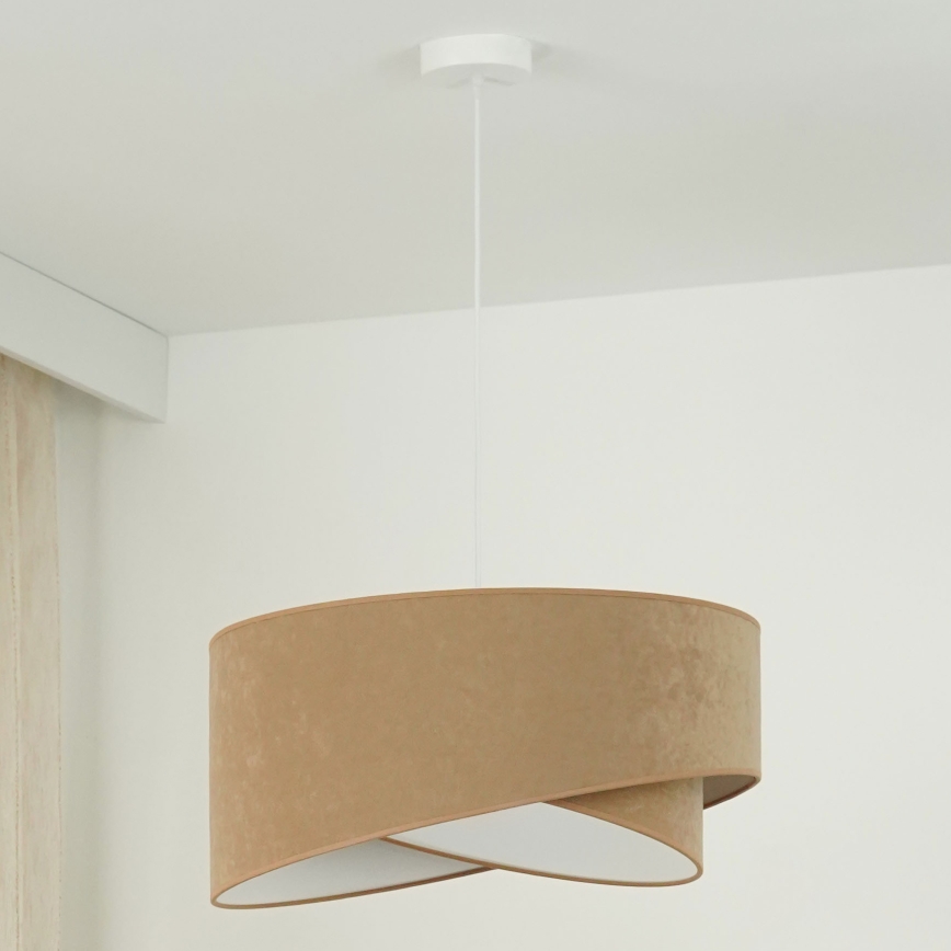 Brilagi - Lámpara LED colgante LYRA 1xE27/15W/230V marrón/blanco