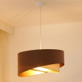 Brilagi - Lámpara LED colgante LYRA 1xE27/15W/230V marrón/color crema/dorado