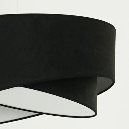 Brilagi - Lámpara LED colgante LYRA 1xE27/15W/230V negro/blanco