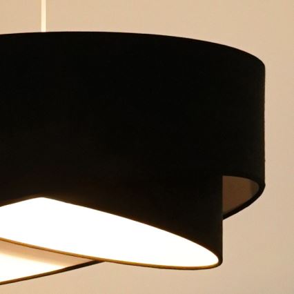 Brilagi - Lámpara LED colgante LYRA 1xE27/15W/230V negro/blanco