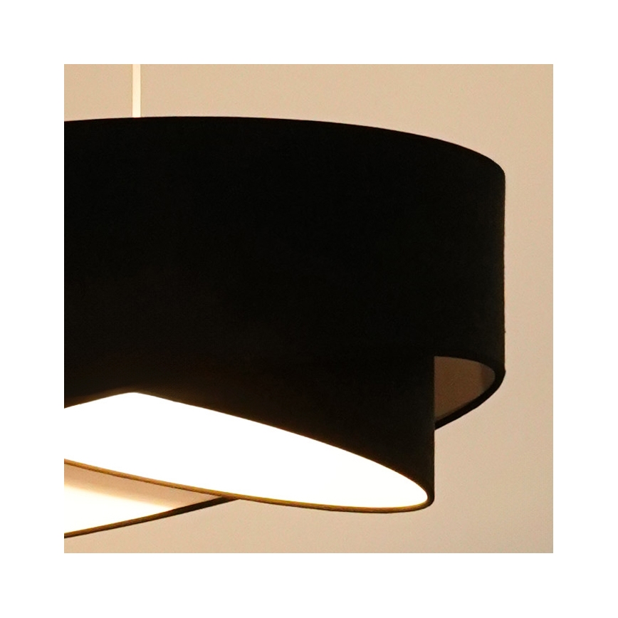 Brilagi - Lámpara LED colgante LYRA 1xE27/15W/230V negro/blanco