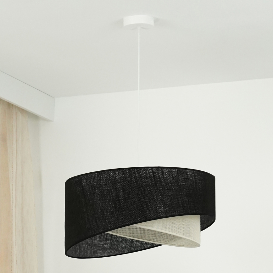 Brilagi - Lámpara LED colgante LYRA 1xE27/15W/230V negro/color crema