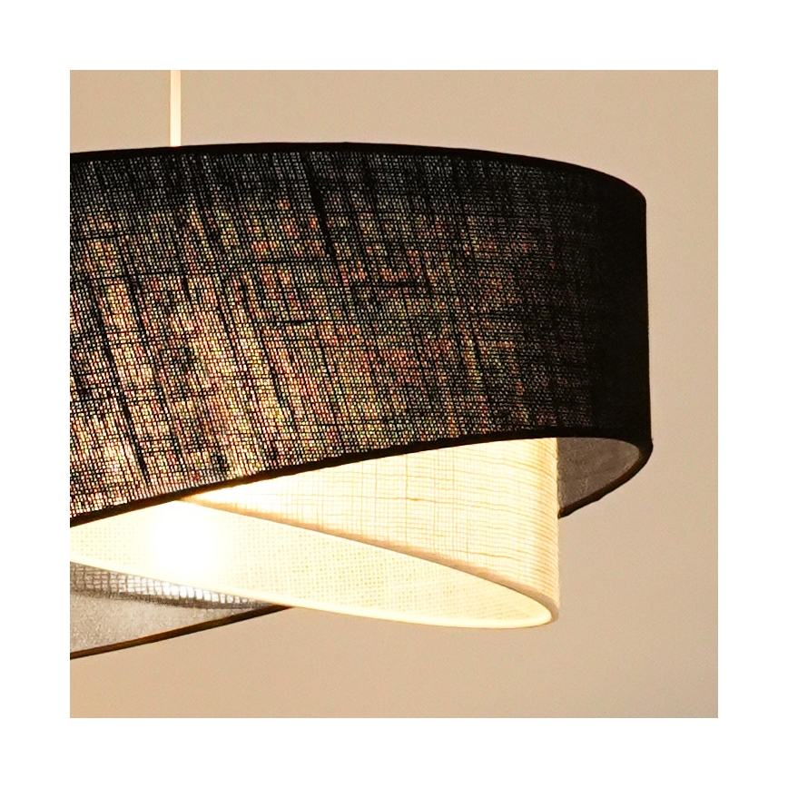 Brilagi - Lámpara LED colgante LYRA 1xE27/15W/230V negro/color crema