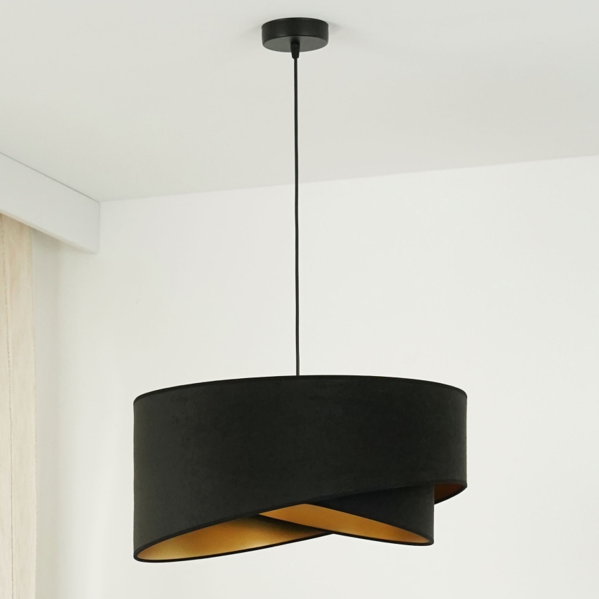 Brilagi - Lámpara LED colgante LYRA 1xE27/15W/230V negro/dorado