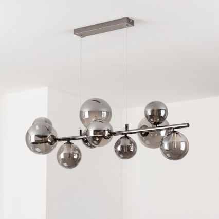 Brilagi - Lámpara LED colgante MILLA 10xG9/3W/230V cromo brillante/ahumado