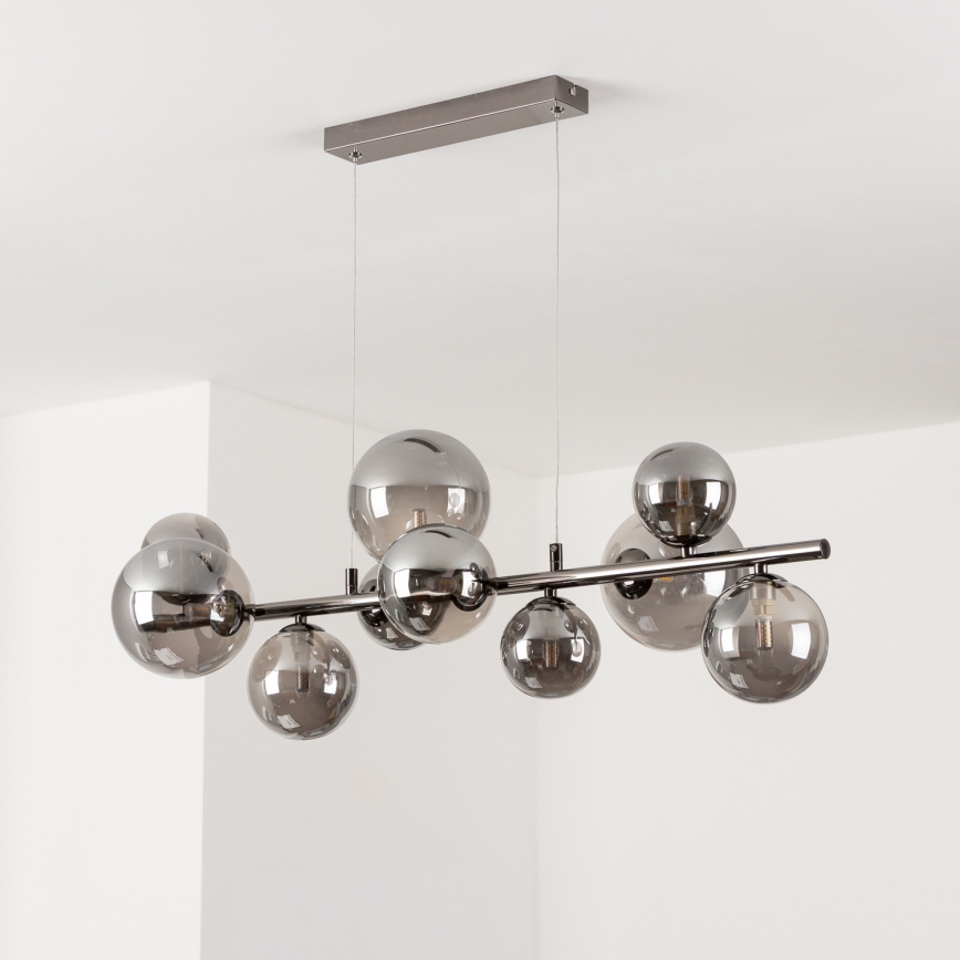Brilagi - Lámpara LED colgante MILLA 10xG9/3W/230V cromo brillante/ahumado