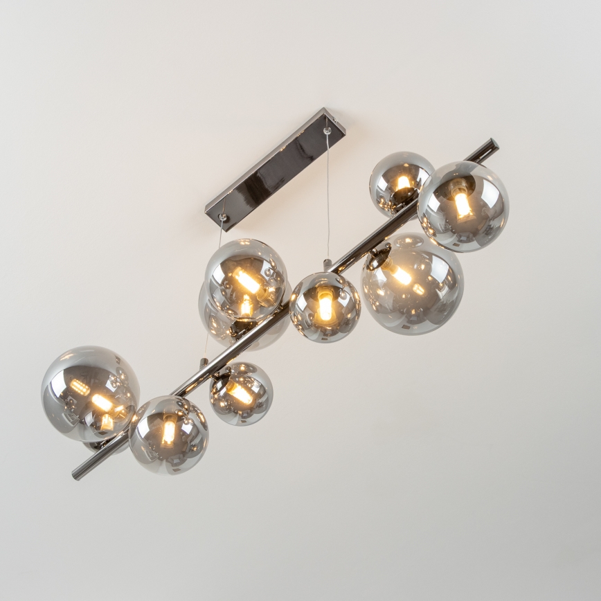 Brilagi - Lámpara LED colgante MILLA 10xG9/3W/230V cromo brillante/ahumado
