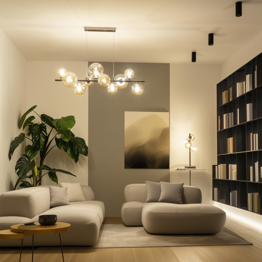 Brilagi - Lámpara LED colgante MILLA 10xG9/3W/230V cromo brillante/dorado