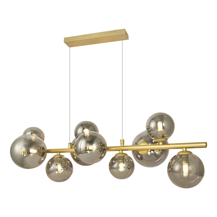 Brilagi - Lámpara LED colgante MILLA 10xG9/3W/230V dorado/ahumado