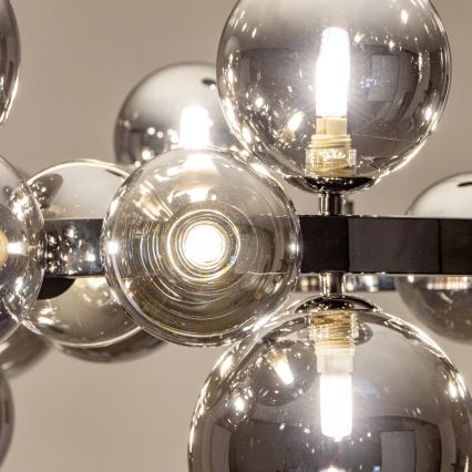 Brilagi - Lámpara LED colgante MILLA 15xG9/3W/230V cromo brillante/ahumado