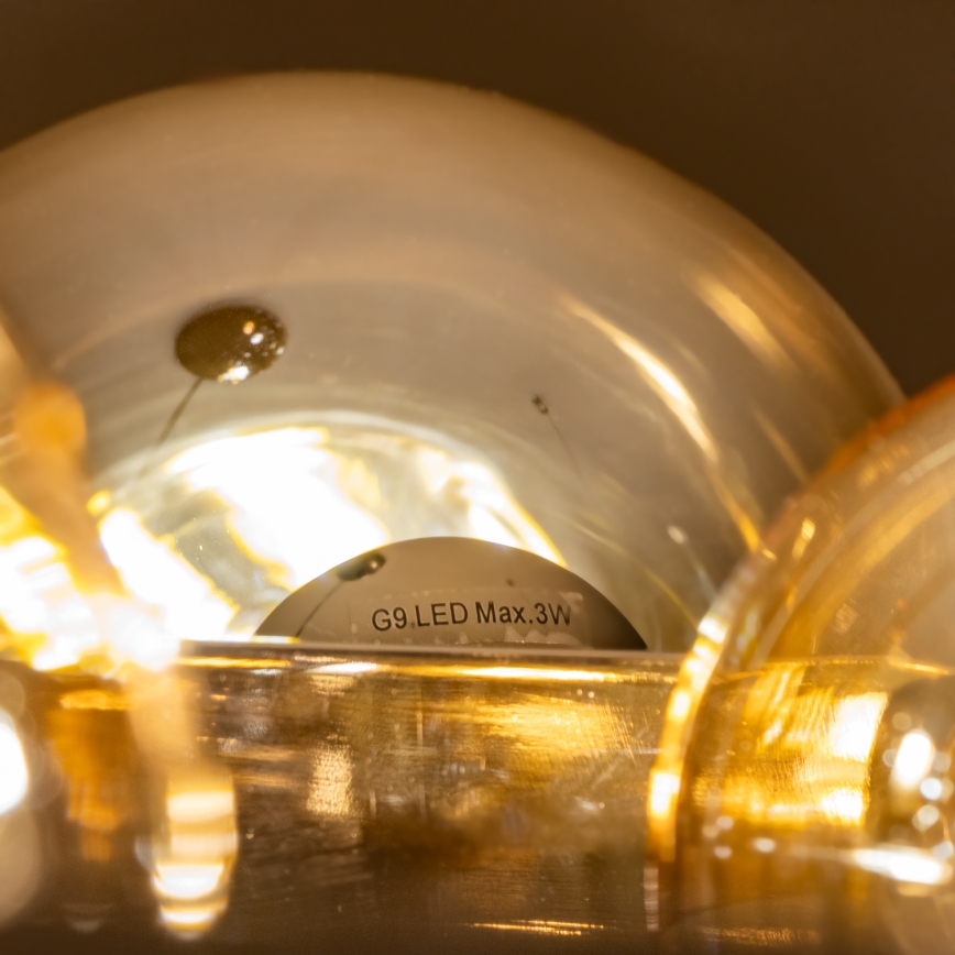 Brilagi - Lámpara LED colgante MILLA 15xG9/3W/230V cromo brillante/dorado