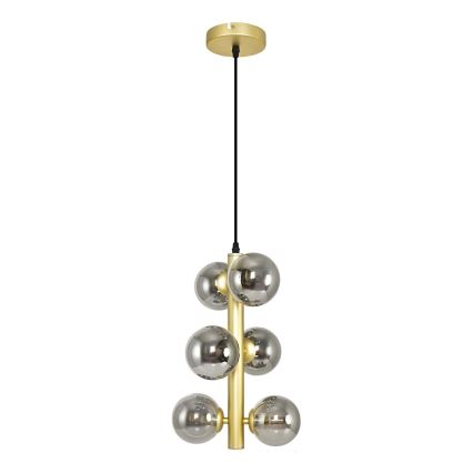 Brilagi - Lámpara LED colgante MILLA 6xG9/3W/230V dorado/ahumado