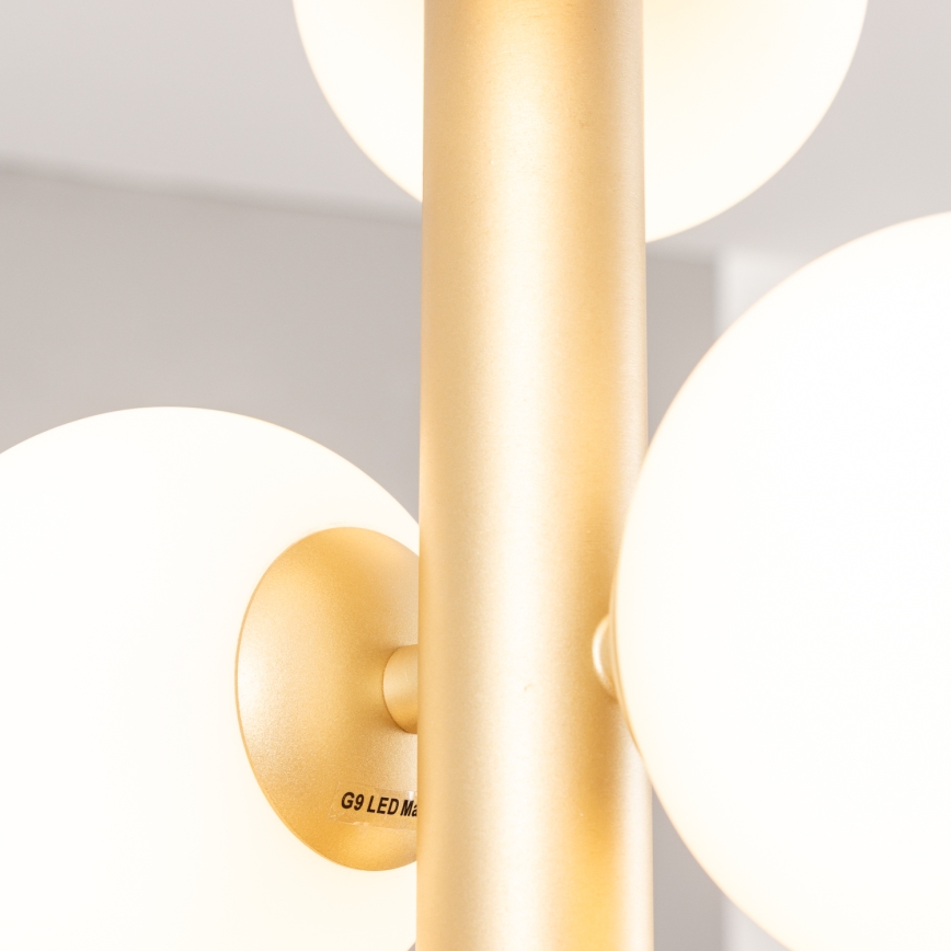 Brilagi - Lámpara LED colgante MILLA 6xG9/3W/230V dorado/blanco