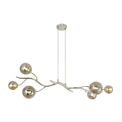 Brilagi - Lámpara LED colgante MISTEL 6xG9/3W/230V cromo brillante/ahumado