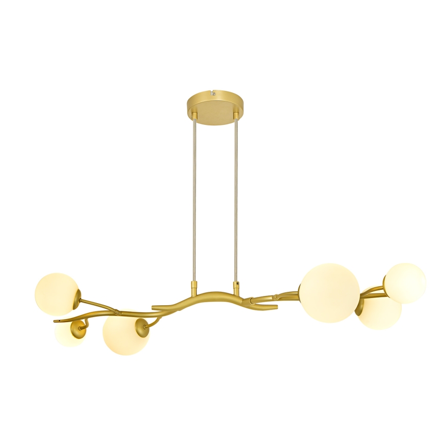 Brilagi - Lámpara LED colgante MISTEL 6xG9/3W/230V dorado/blanco