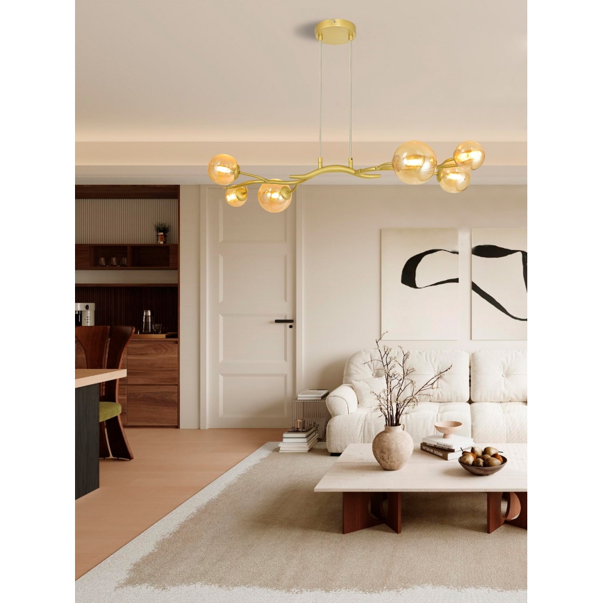 Brilagi - Lámpara LED colgante MISTEL 6xG9/3W/230V dorado