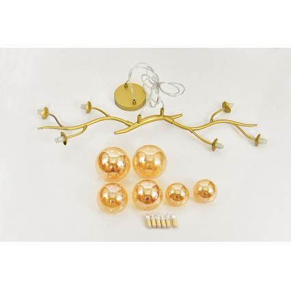 Brilagi - Lámpara LED colgante MISTEL 6xG9/3W/230V dorado