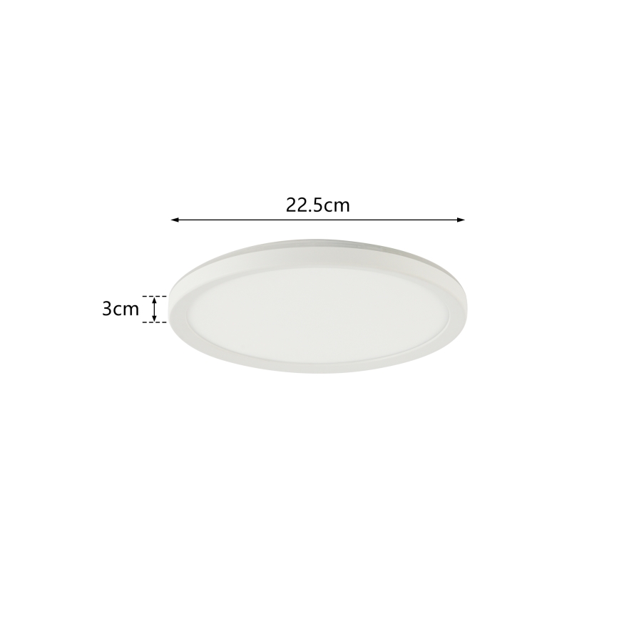 Brilagi - Plafón LED de baño ULTRA SLIM LED/12W/230V diá. 22,5 cm blanco IP54