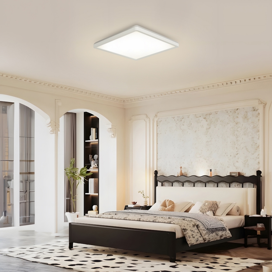 Brilagi - Plafón LED de baño ULTRA SLIM LED/18W/230V 30x30 cm blanco IP54