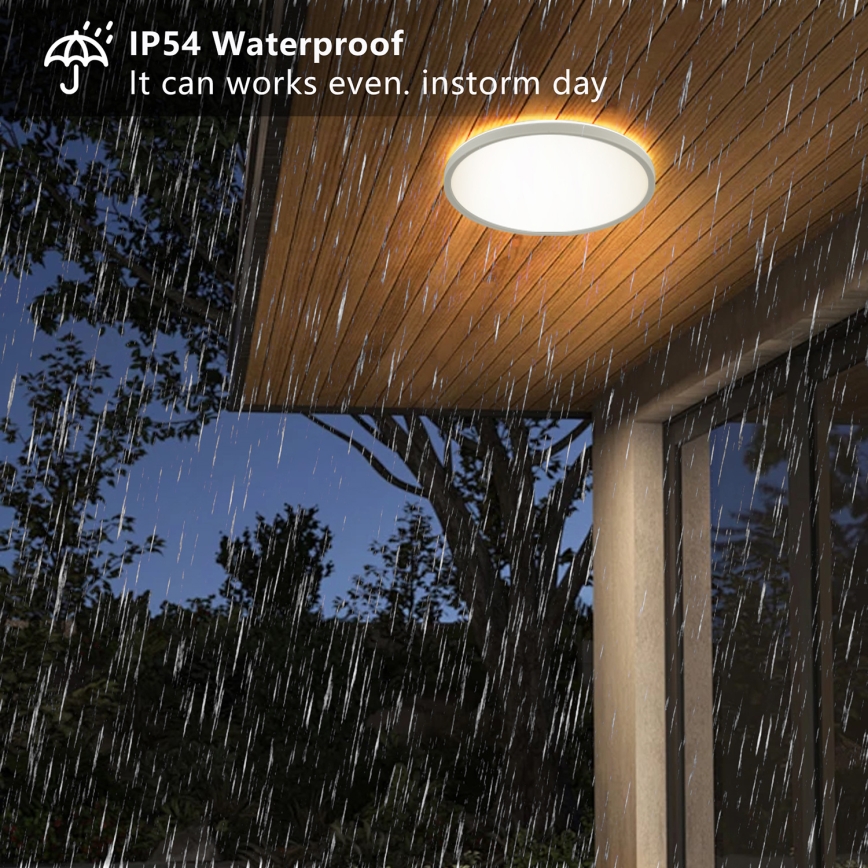 Brilagi - Plafón LED de baño ULTRA SLIM LED/18W/230V diá. 30 cm blanco IP54