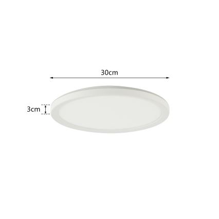Brilagi - Plafón LED de baño ULTRA SLIM LED/18W/230V diá. 30 cm blanco IP54