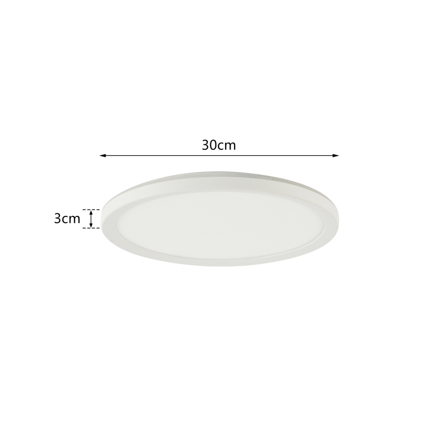 Brilagi - Plafón LED de baño ULTRA SLIM LED/18W/230V diá. 30 cm blanco IP54