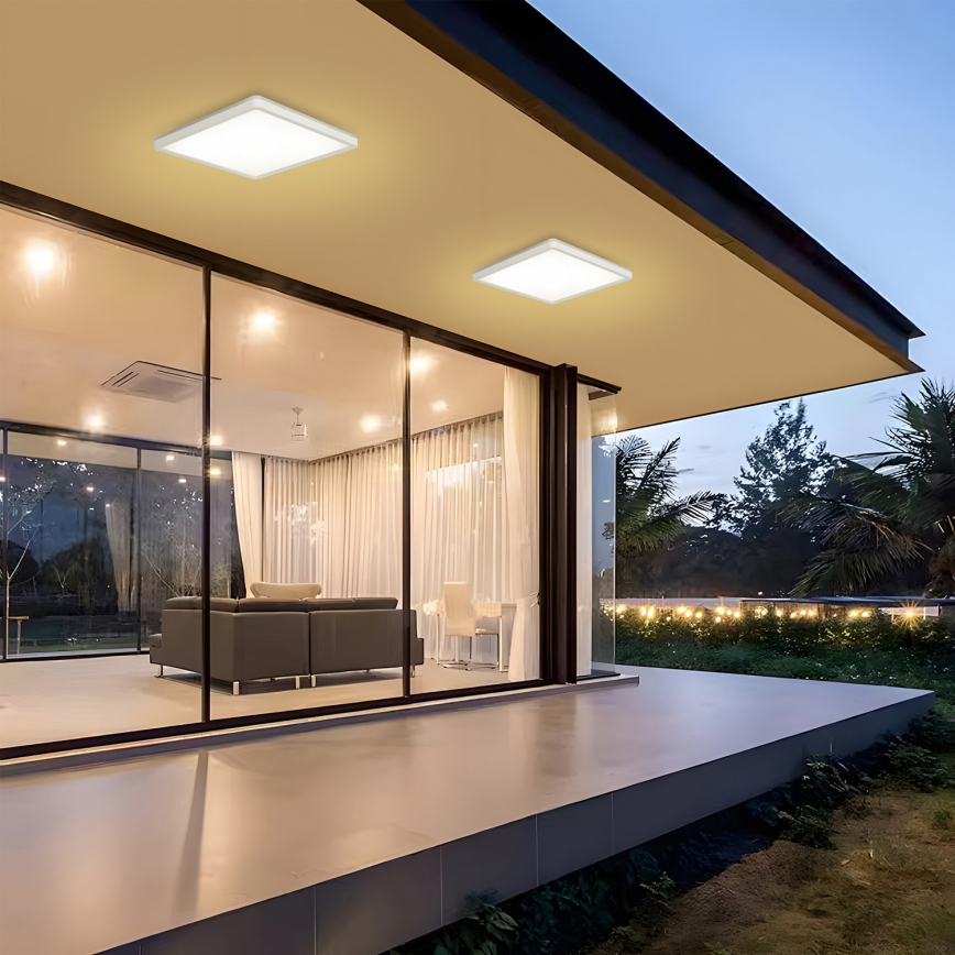 Brilagi - Plafón LED de baño ULTRA SLIM LED/24W/230V 42x42 cm blanco IP54