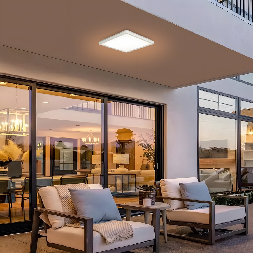 Brilagi - Plafón LED de baño ULTRA SLIM LED/24W/230V 42x42 cm blanco IP54