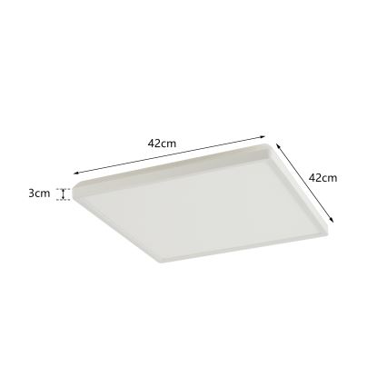 Brilagi - Plafón LED de baño ULTRA SLIM LED/24W/230V 42x42 cm blanco IP54