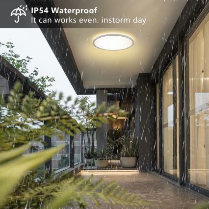 Brilagi - Plafón LED de baño ULTRA SLIM LED/24W/230V diá. 42 cm blanco IP54