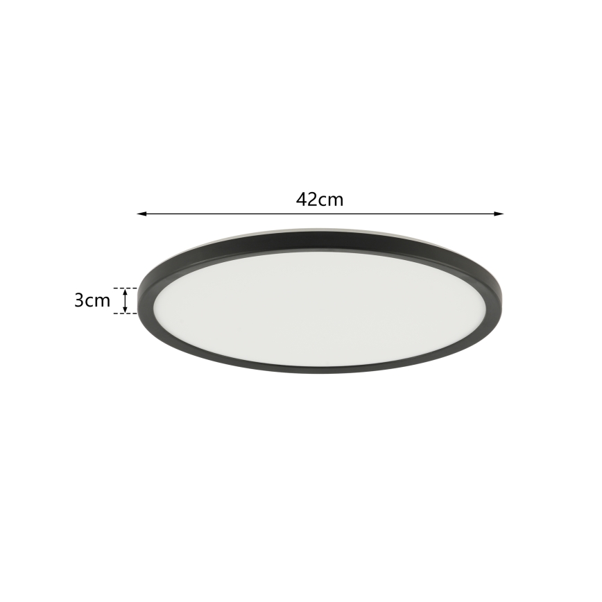 Brilagi - Plafón LED de baño ULTRA SLIM LED/24W/230V diá. 42 cm negro IP54