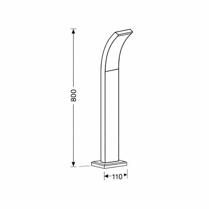 Brilagi - Lámpara LED de exterior ARCELO LED/9W/230V 50 cm IP44