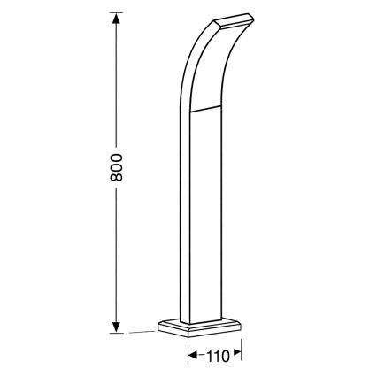 Brilagi - Lámpara LED de exterior ARCELO LED/9W/230V 80 cm IP44