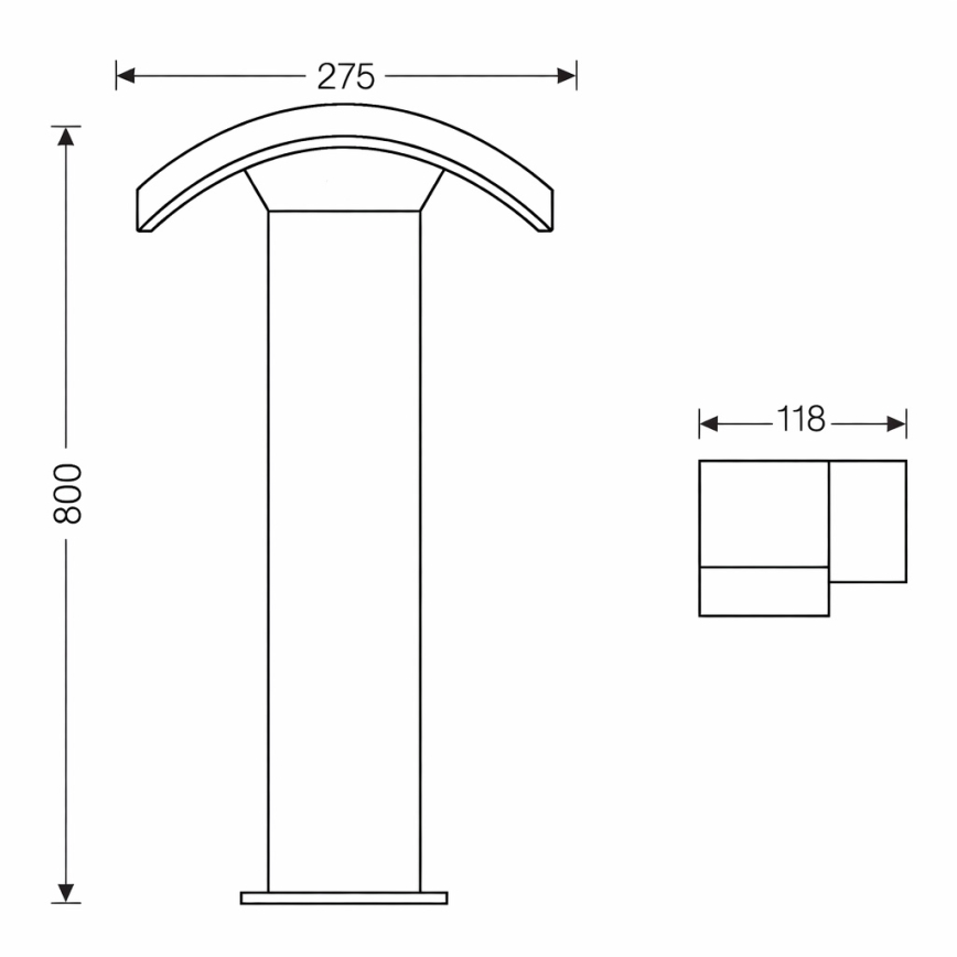 Brilagi - Lámpara LED de exterior ARCELO LED/9W/230V 80 cm IP54