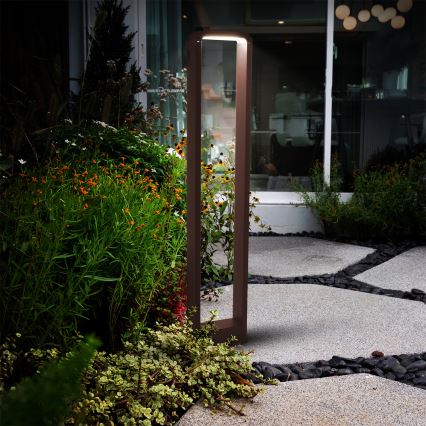 Brilagi - Lámpara LED de exterior BARI LED/7W/230V 3000/4000/6000K marrón IP54 80 cm