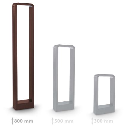 Brilagi - Lámpara LED de exterior BARI LED/7W/230V 3000/4000/6000K marrón IP54 80 cm