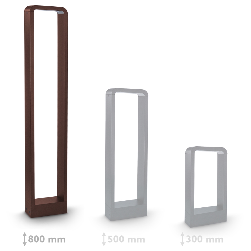 Brilagi - Lámpara LED de exterior BARI LED/7W/230V 3000/4000/6000K marrón IP54 80 cm