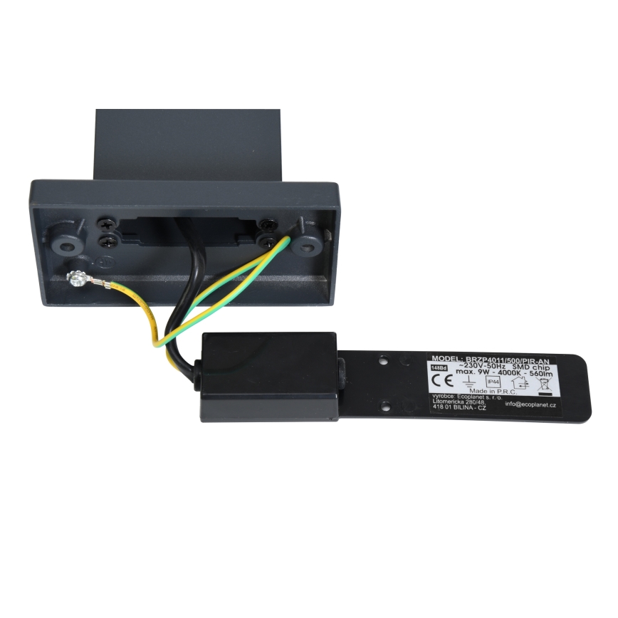 Brilagi - Lámpara LED de exterior con sensor ARCELO LED/9W/230V 50 cm IP44