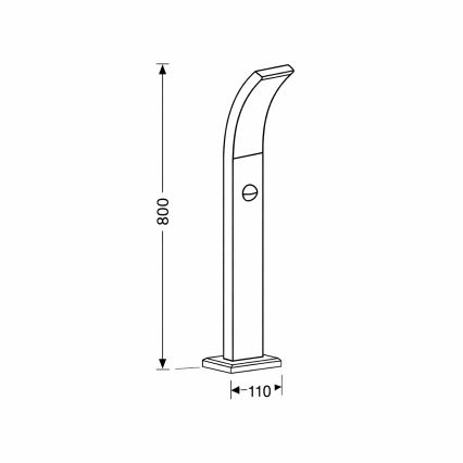 Brilagi - Lámpara LED de exterior con sensor ARCELO LED/9W/230V 50 cm IP44